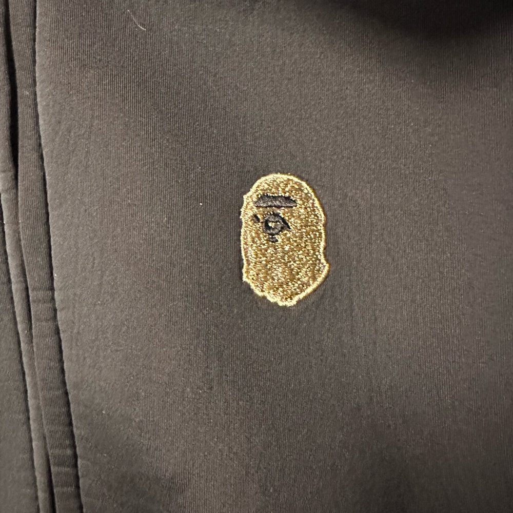 Bape x Travis Scott DSM 2015 Neoprene Black and Gold Zip Up Hoodie size XXL Used - Picture 5 of 16